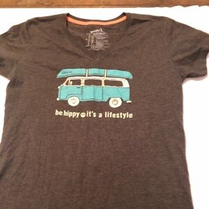 KASTLFEL BE HIPPY TEE SHIRT LARGE  RECYCLED SOFT